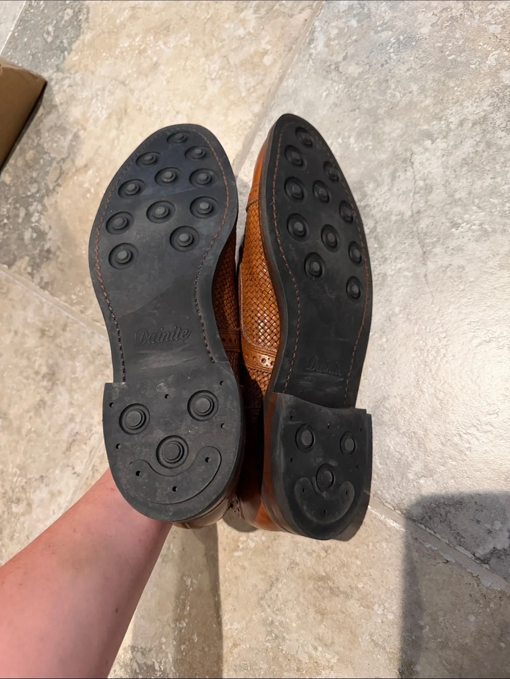 Allen Edmonds Brown Perforated Leather Wingtip Oxfords - check out the soles!!!